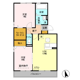 間取図 ヴィルドミール中今泉