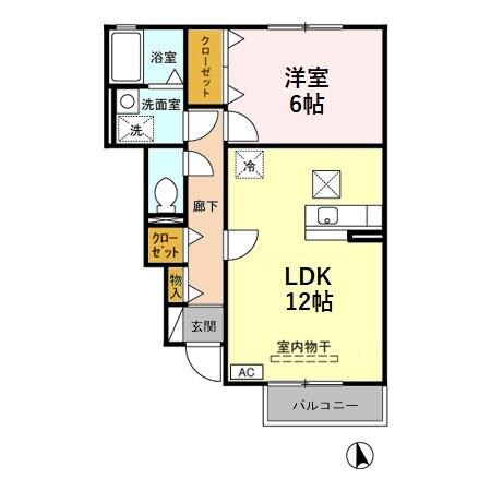 間取り図 ローズコート宮の内 Ａ