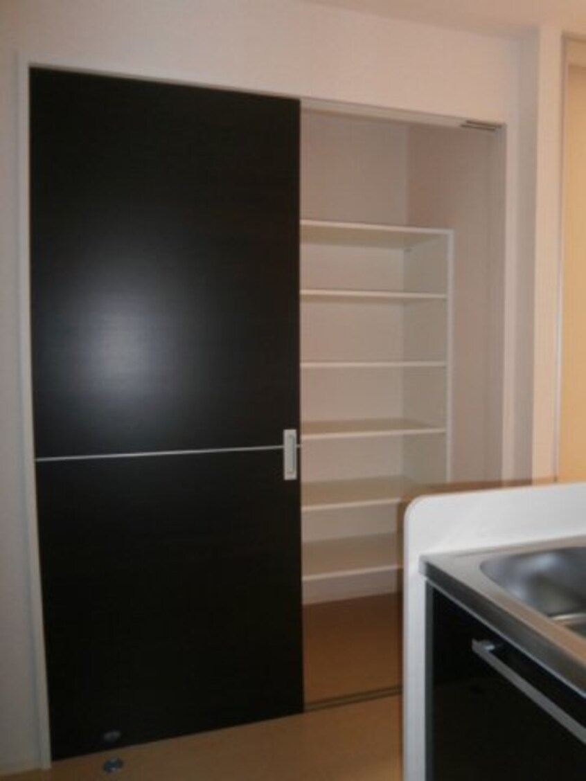 キッチン横に両扉（左右に）収納庫 ペイサージュ Ａ