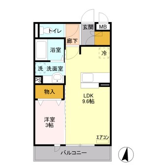 間取図 クレストコート Ｂ