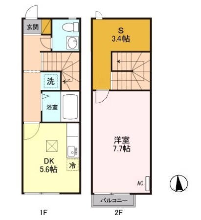 間取り図 リースランド平出 Ｄ