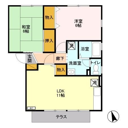 間取り図 ネオ・アヴァンセ五代 七番館
