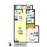 クレインⅢ 1LDKの間取り