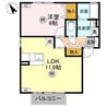 グリーンハイツ Ｈ 1LDKの間取り
