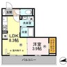 エル アベニュー 1LDKの間取り
