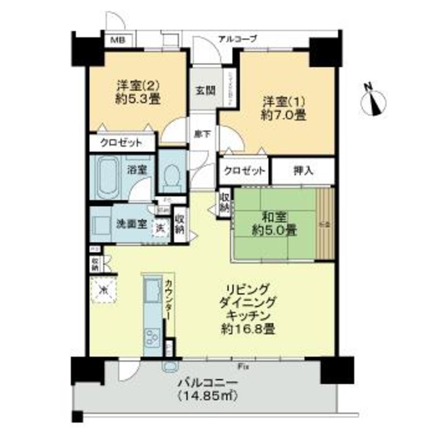 間取図 サーパス陽東桜レジデンス