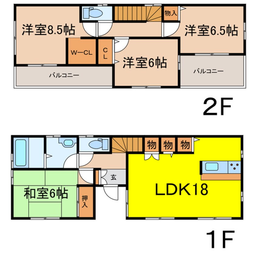 間取図 雀宮6丁目戸建