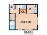 サマックスエダノB 1Kの間取り