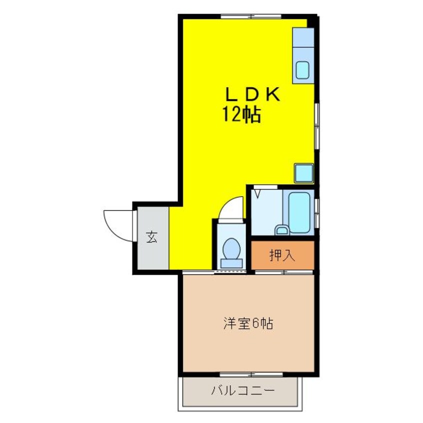 間取図 東武宇都宮線/江曽島駅 徒歩30分 3階 築32年