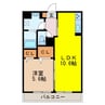 コンフォール元今泉 1LDKの間取り