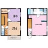 菊三ハイツ2号棟 2LDKの間取り