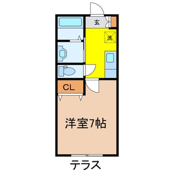 間取図 ニューひさごハイツB