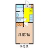 ニューひさごハイツB 1Kの間取り