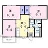 メルベーユ弐番館 3DKの間取り