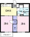 コーポ新田Ａ 2DKの間取り