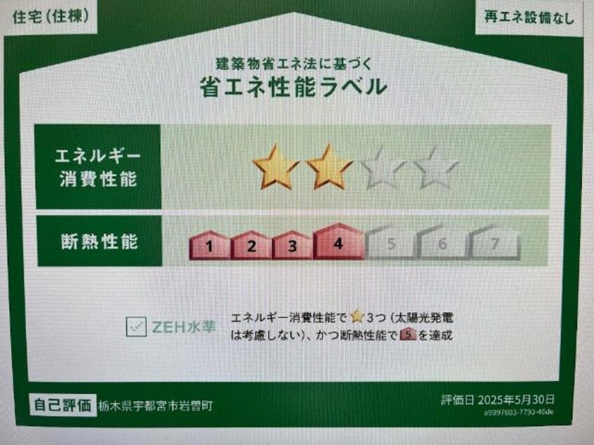 省エネ性能ラベル 仮）ユニヴァリィⅡ岩曽