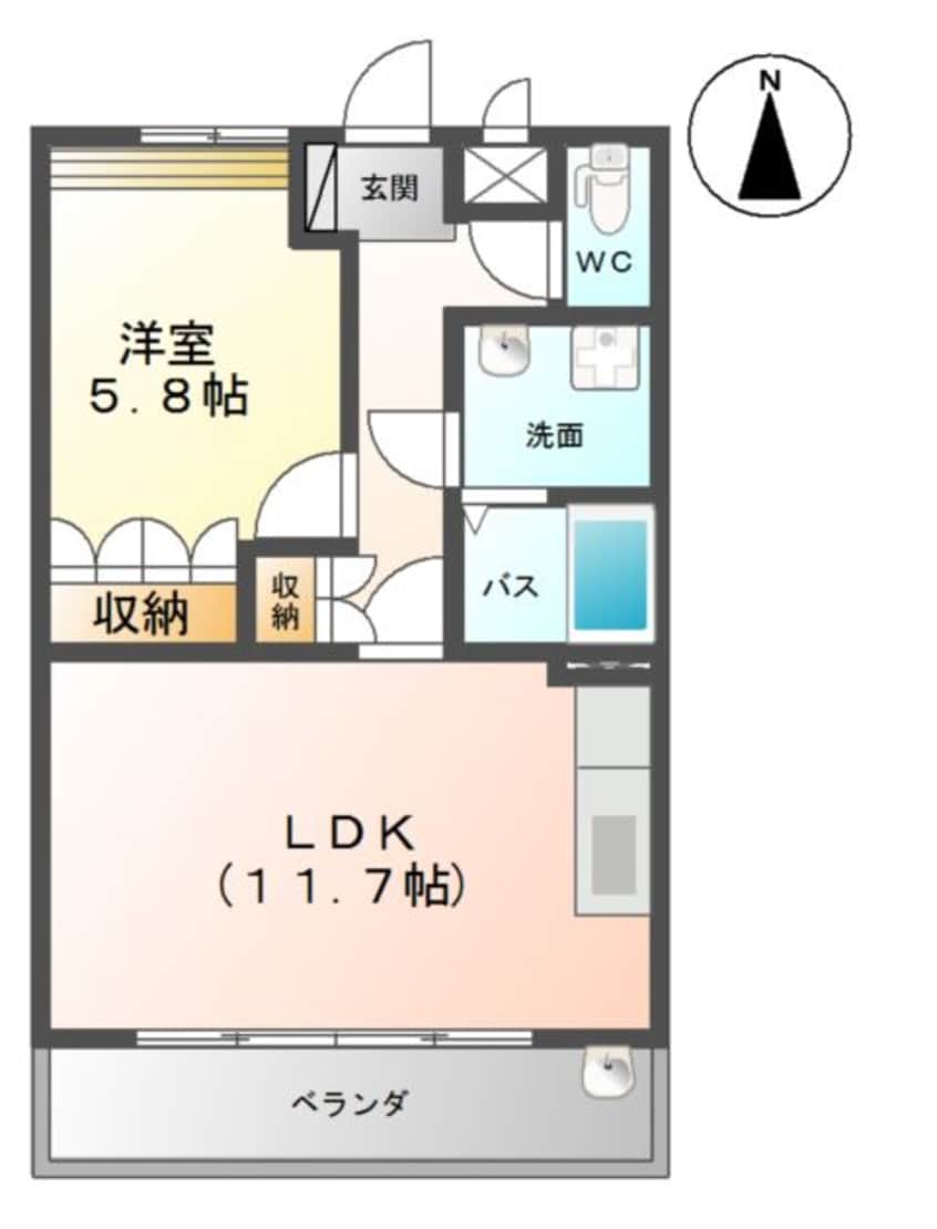 間取図 クローバーハウスＢ