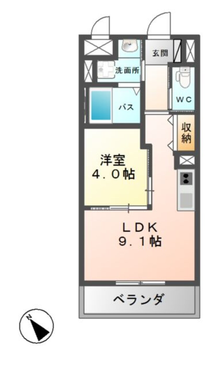 間取図 ロワゾ　ドゥ　ボヌール