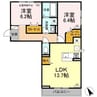 ヴィオラ 2LDKの間取り