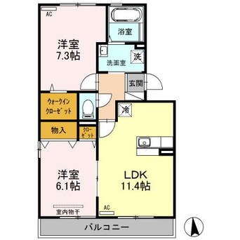 間取図 エクセルコート Ｆ