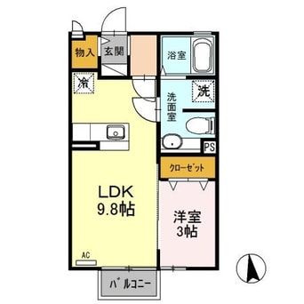 間取図 プレーヌ陽東 Ｃ