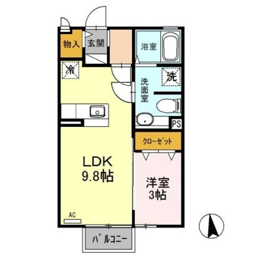 間取図 プレーヌ陽東 Ｃ