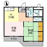 エクメーネ西沢 2Kの間取り