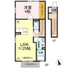 セジュール モト Ｃ 1LDKの間取り