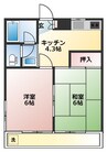 メゾン・ド・モアノー 2DKの間取り
