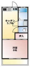 ドリームハイツ(江曽島本町) 1DKの間取り