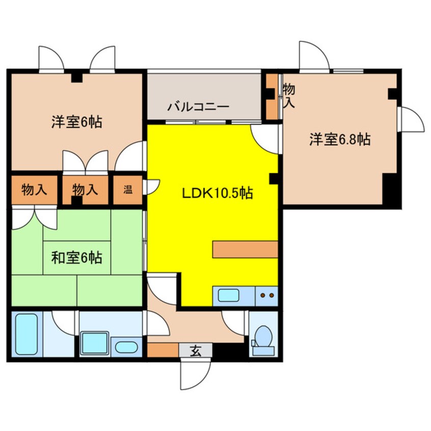 間取図 東塙田ロイヤルパレス