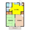 ひばりマンション 2DKの間取り