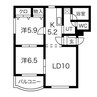 ミヤビタウン　A 2LDKの間取り