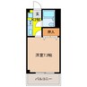 三向ハイツ若草 1Kの間取り