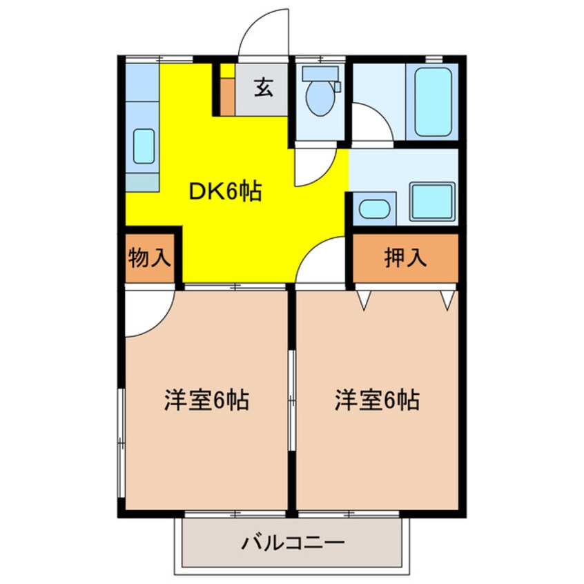 間取図 コーポ千代