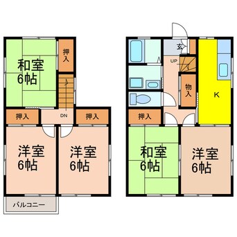 間取図 弥生メゾネット