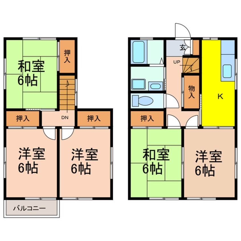 間取図 弥生メゾネット