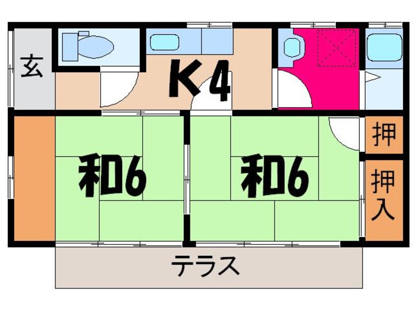 間取図 江曽島貸家