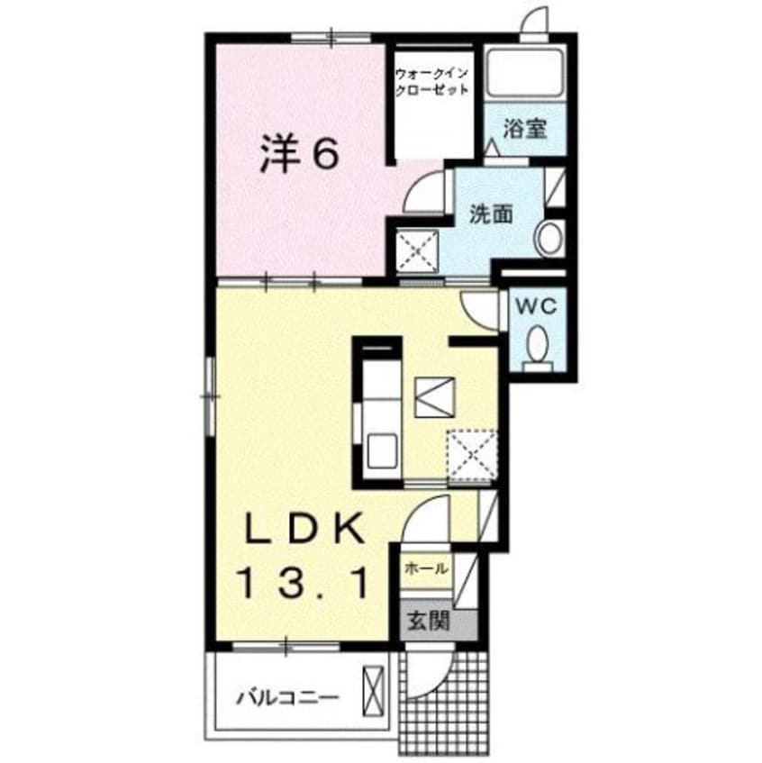 間取図 ルーブ　フルール　Ｄ