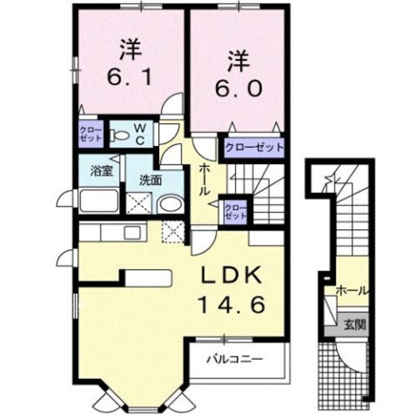 間取図 サンライト・カワサキＢ