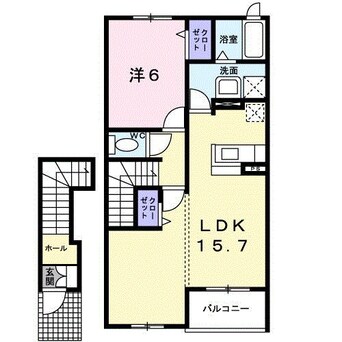 間取図 サンライト・カワサキＡ