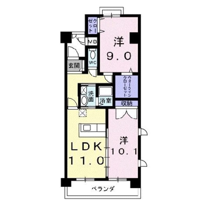 間取図 カーサ　ソレアード