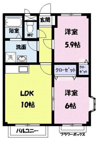 間取図 ナックニューエリールＡ