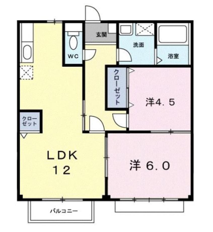 間取図 エリール亀井
