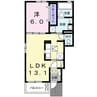 ワールドプレイスＢ 1LDKの間取り