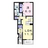 サンシャインＢ 1LDKの間取り