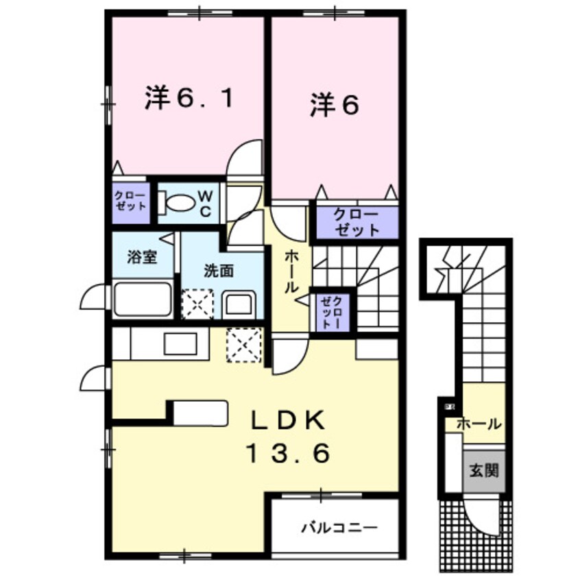 間取図 サンライト・カワサキＡ