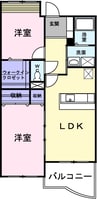プラシード 2LDKの間取り