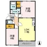 スカイプラザ宇梶 Ａ 2LDKの間取り