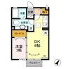 セジュールグリーン雅 1DKの間取り